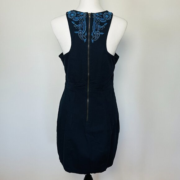 FREE PEOPLE navy embroidered dress size medium - Picture 4 of 6